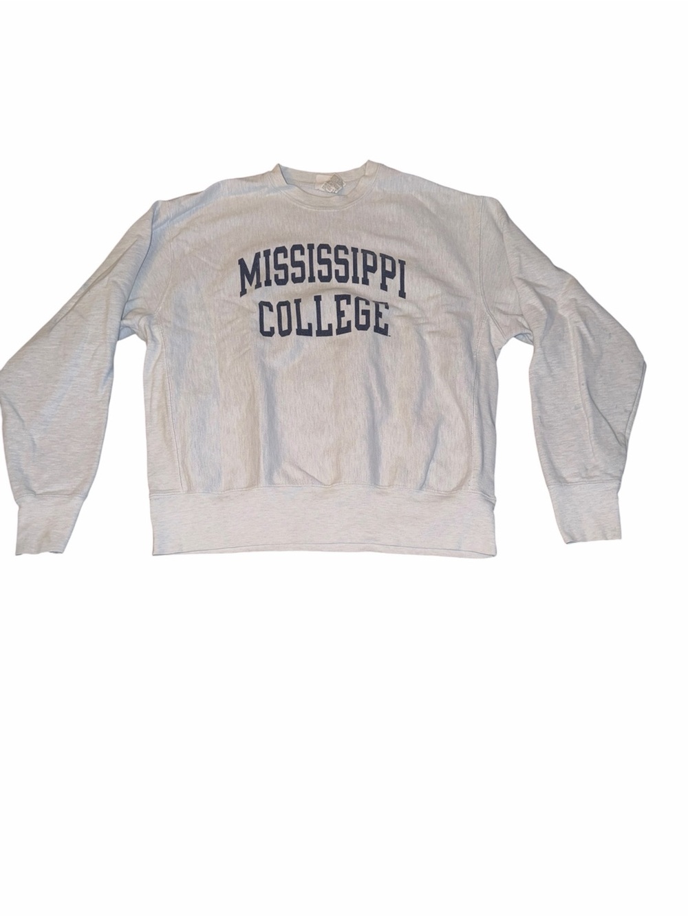 Champion Light Gray Mississippi College Crewneck Sweatshirt